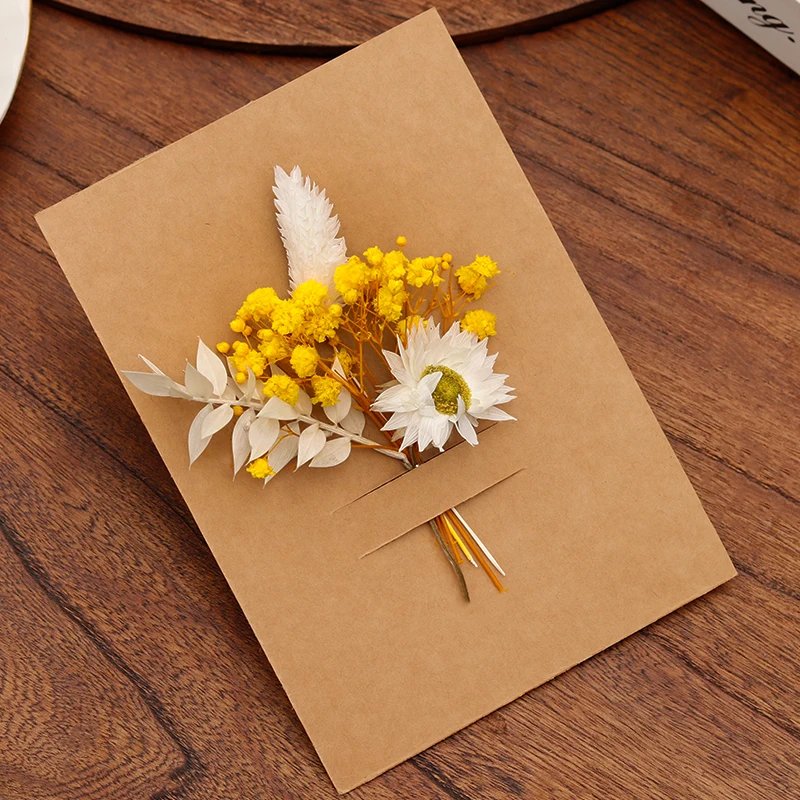 2024 Hot Selling Natural Preserved Flowers Bouquet Mother's Day Greeting Gift Dried Flowers Wall Decor DIY-Packaged Bags