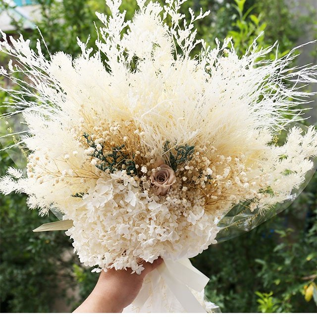 Dry Real Natural Plant Home Wedding Bridal Decor Flower Bunches Arrangements Preserved Dried Flowers Bouquet