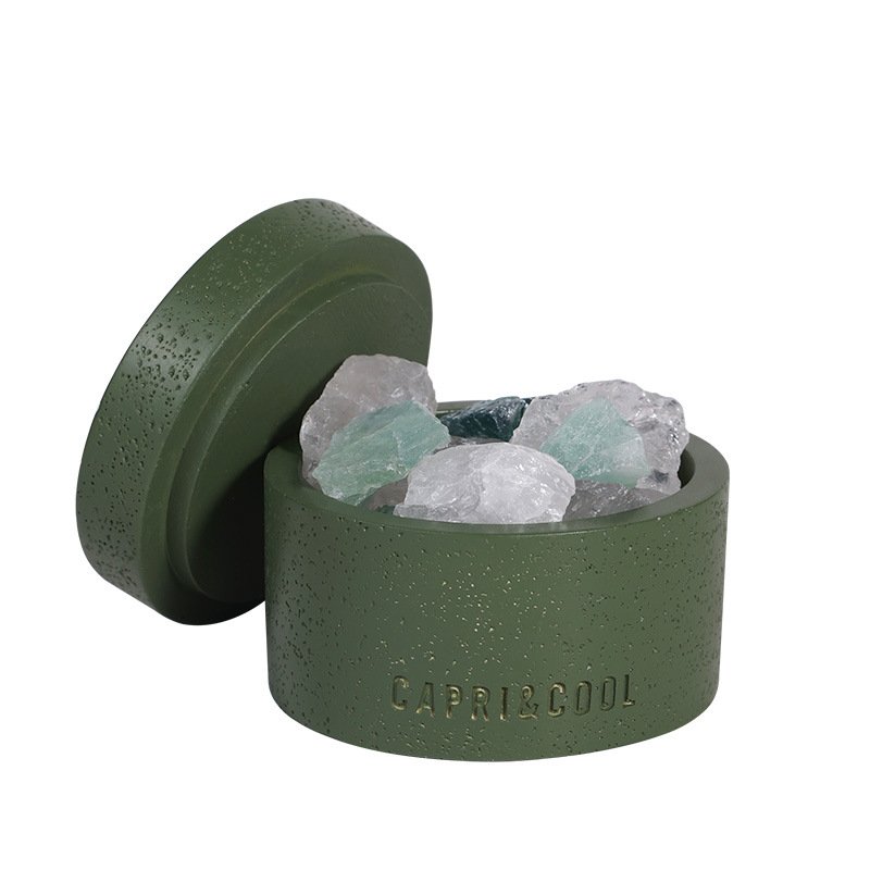 A00145-Luxury Essential Oil Fragrance Lava Stone Cement Jar Aromatherapy Natural Crystal Stone Spa Aroma Diffuser