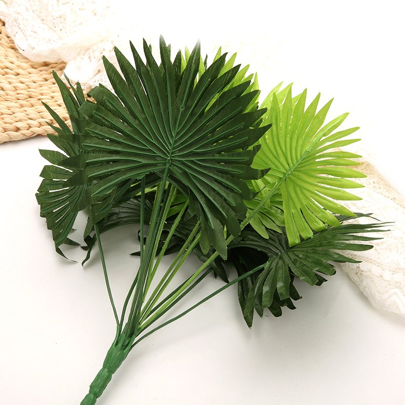 B04 Artificial Plant green Turtle Leaves green palm tree leaf artificial tropical leaves