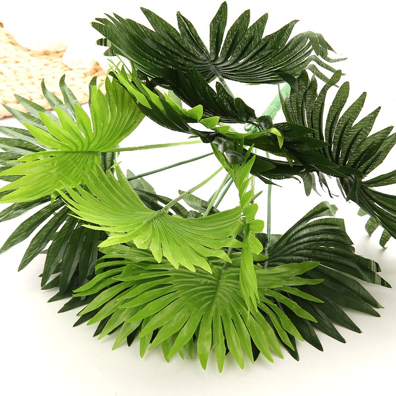 B04 Artificial Plant green Turtle Leaves green palm tree leaf artificial tropical leaves