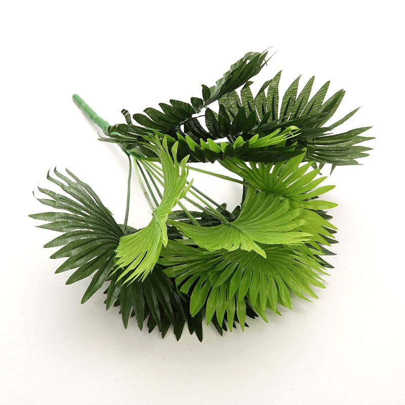 B04 Artificial Plant green Turtle Leaves green palm tree leaf artificial tropical leaves
