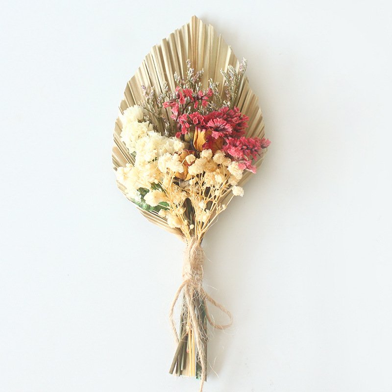 Dried Mini Pampas Grass Palm Flower Bouquet for Bohemian Flower Arrangement Vase Home Decoration