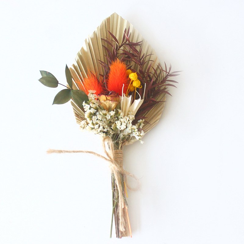 Dried Mini Pampas Grass Palm Flower Bouquet for Bohemian Flower Arrangement Vase Home Decoration