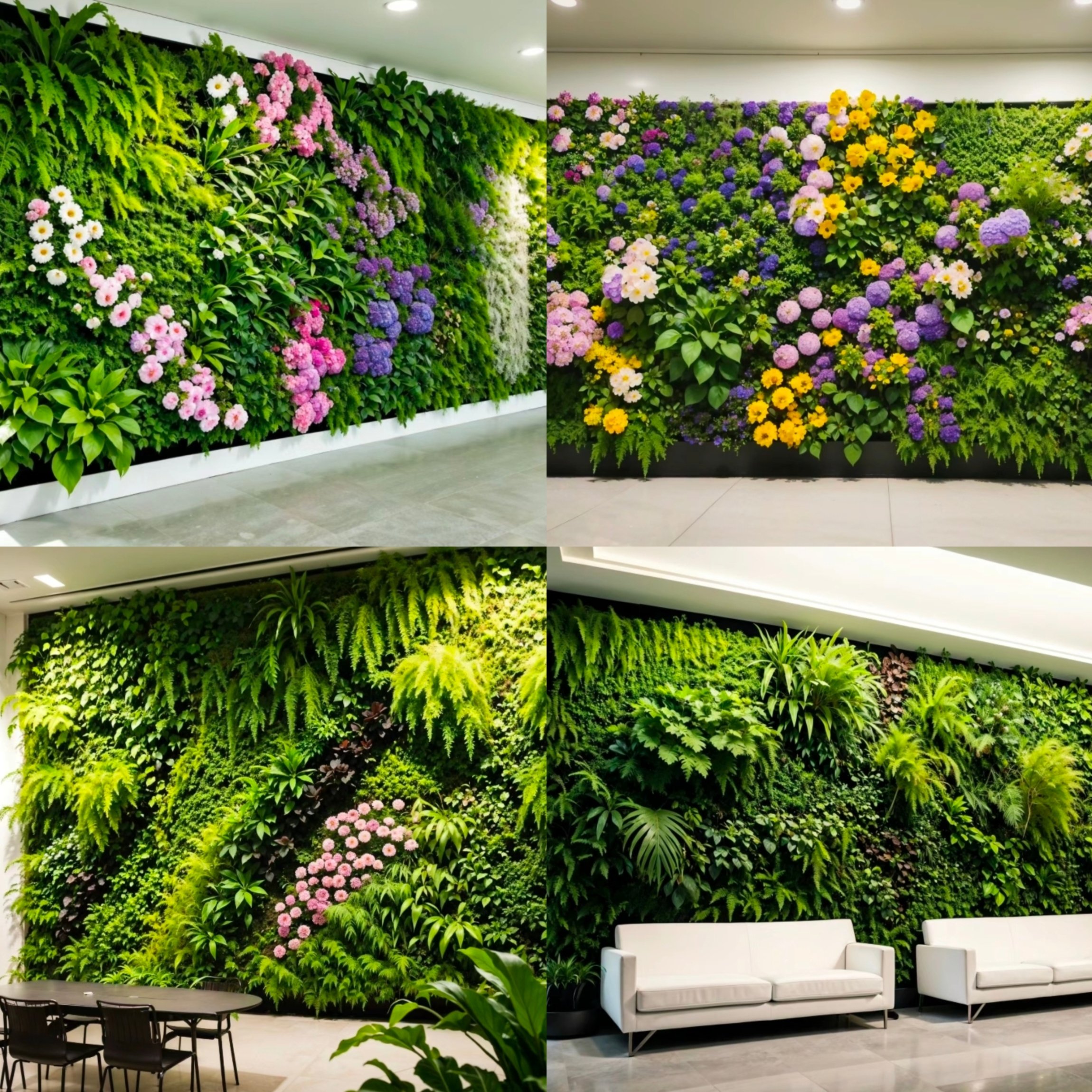 Green Indoor Artificial Plant Wall Simulation Flower Lawn Decoration for Balcony Background Wall Hanging Option