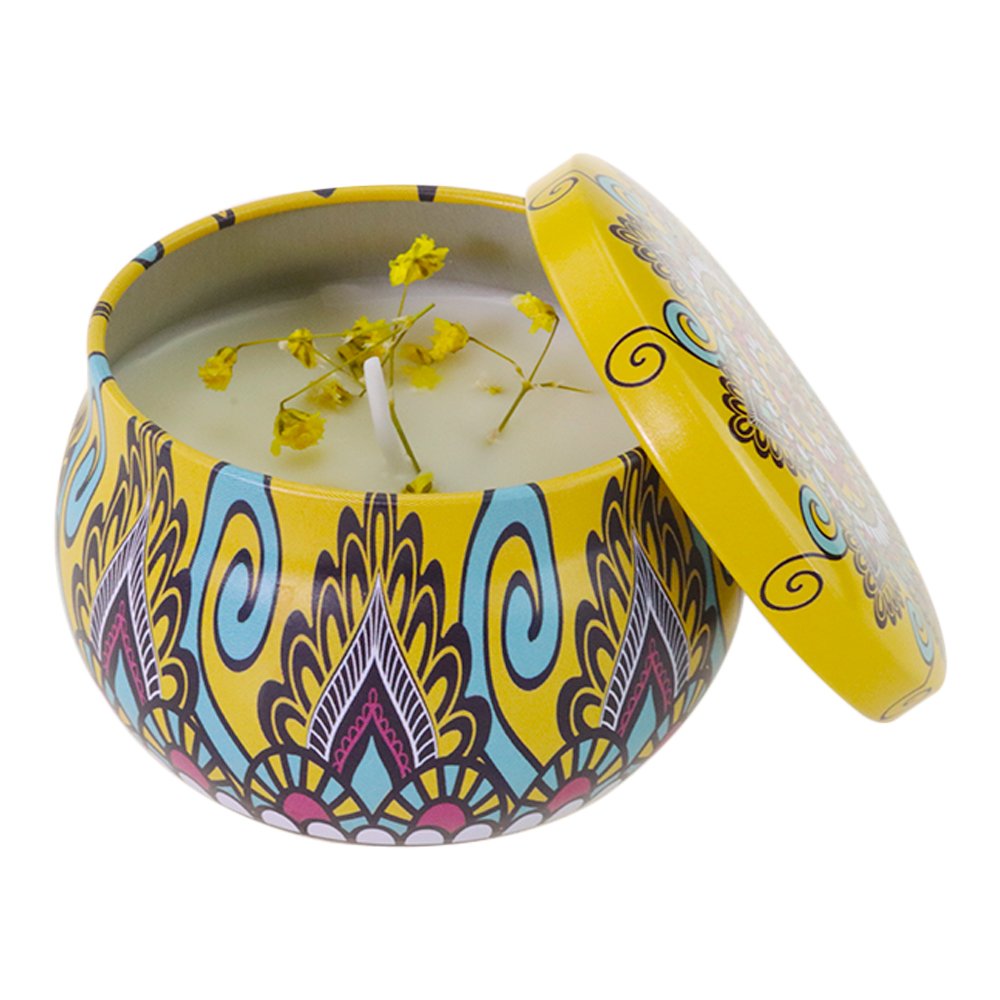 Low MOQ hot sale wholesale candle customized private label scented candle with dried flowers