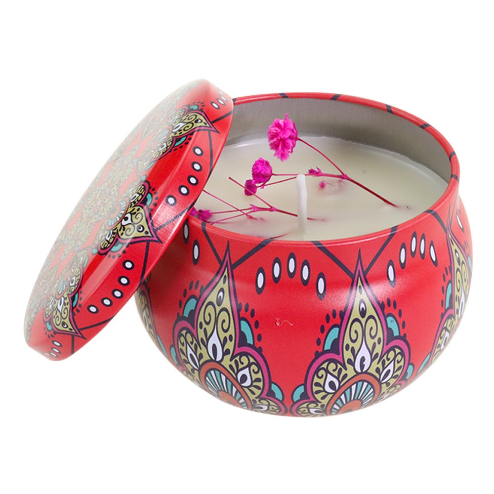 Low MOQ hot sale wholesale candle customized private label scented candle with dried flowers