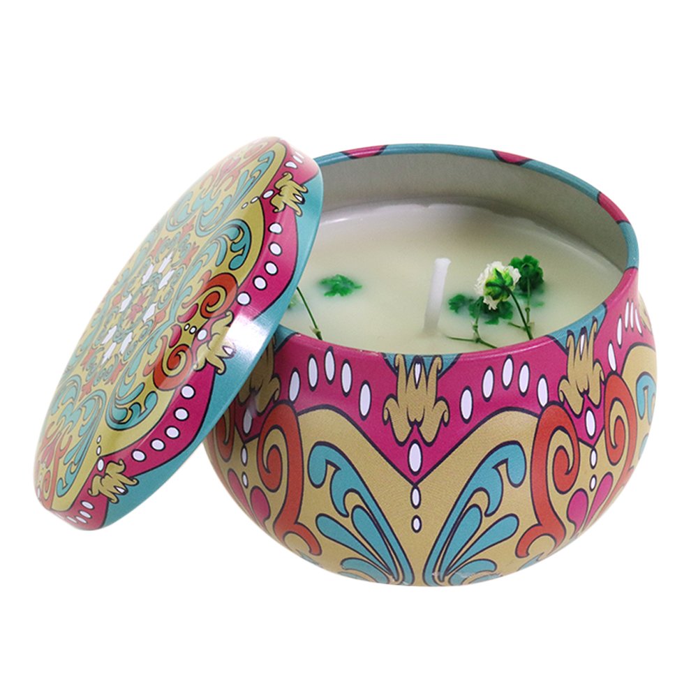 Low MOQ hot sale wholesale candle customized private label scented candle with dried flowers