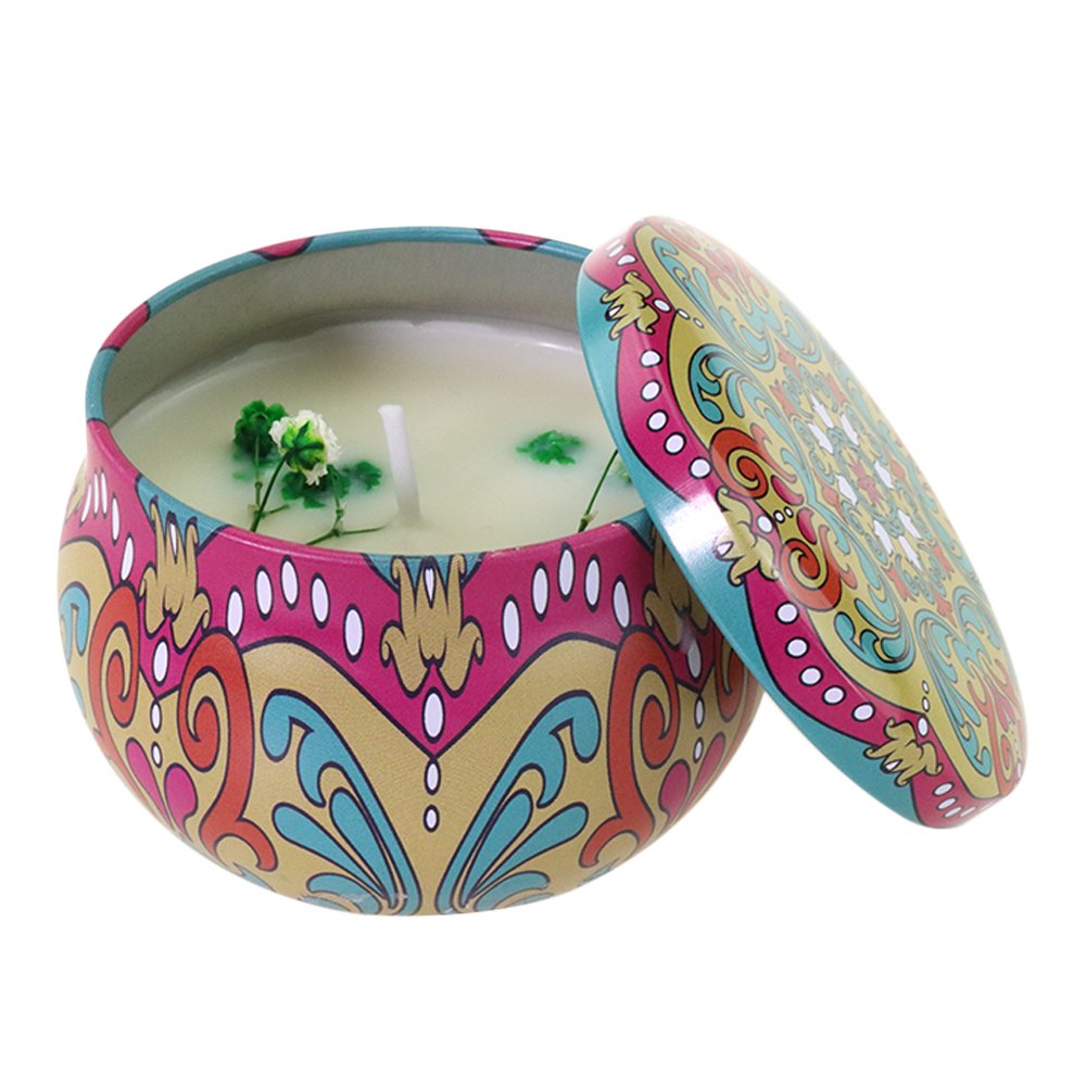 Low MOQ hot sale wholesale candle customized private label scented candle with dried flowers