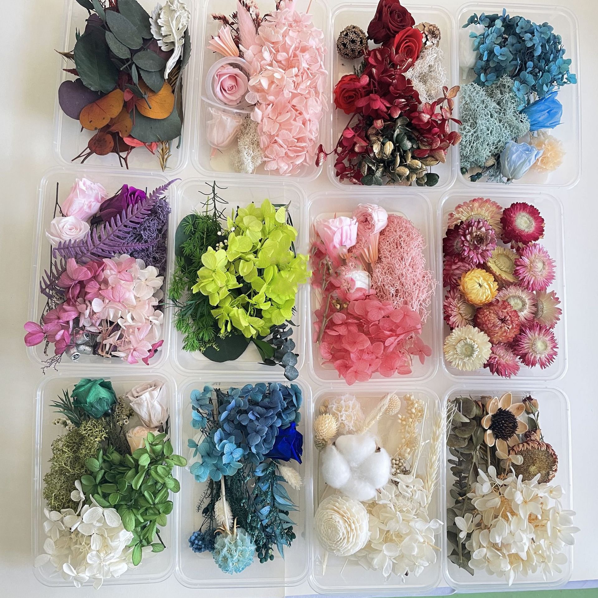 GH-152 wholesale preserved rose Eucalyptus dried flower diy material home decorated photo frame for display