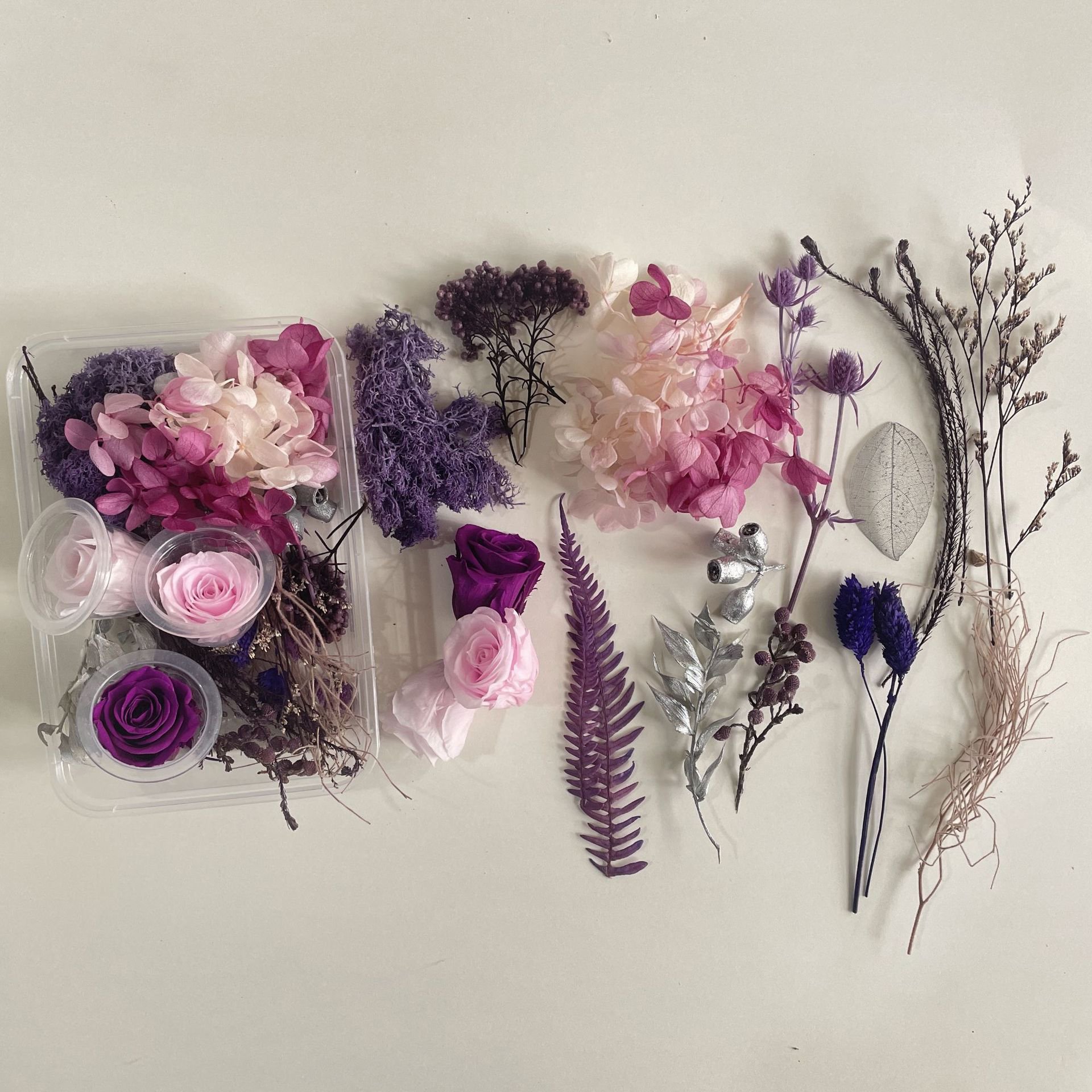 GH-152 wholesale preserved rose Eucalyptus dried flower diy material home decorated photo frame for display