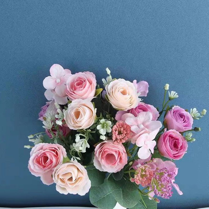 Wholesale Hot Selling High Quality Artificial arrangement Rose Flowers Branches Wedding Decoration Flower