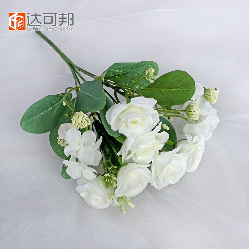 Wholesale Hot Selling High Quality Artificial arrangement Rose Flowers Branches Wedding Decoration Flower