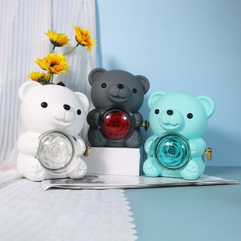 True Flower Eternal Flower Bear Toy Eternal Rose Valentine's Day Gift Children's Day Gift