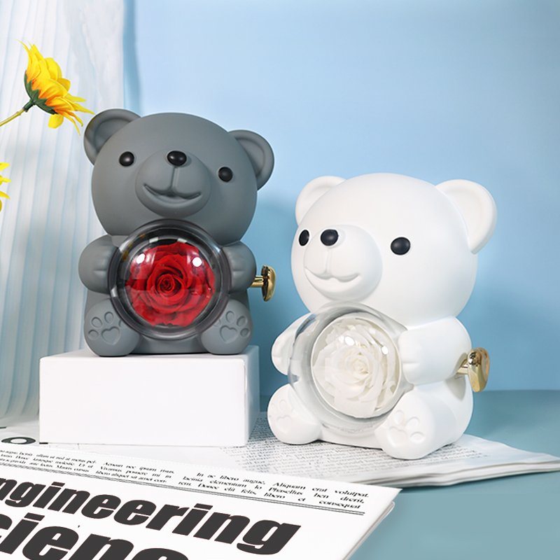 True Flower Eternal Flower Bear Toy Eternal Rose Valentine's Day Gift Children's Day Gift