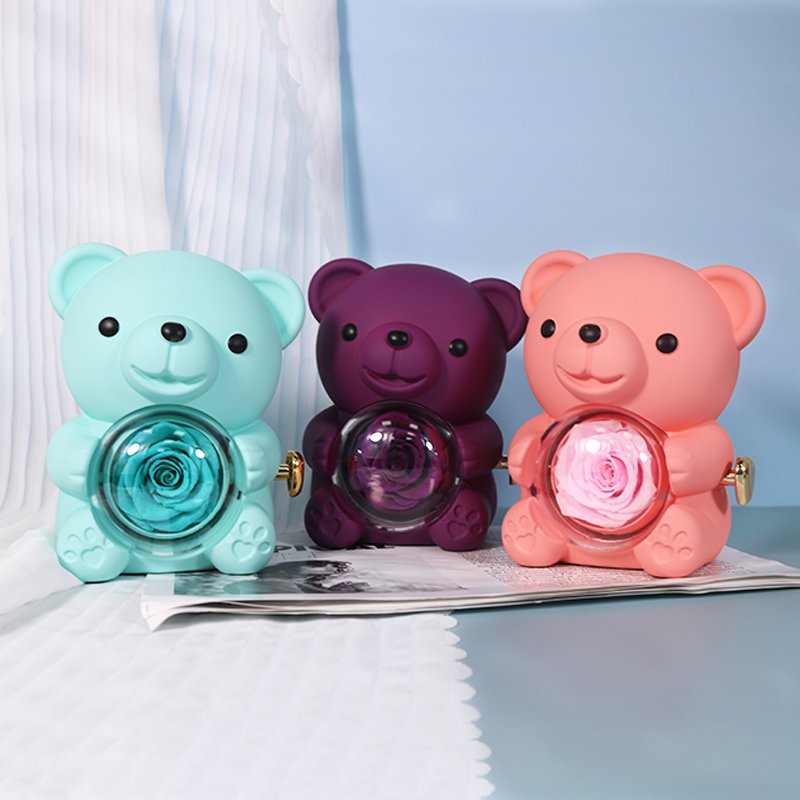 True Flower Eternal Flower Bear Toy Eternal Rose Valentine's Day Gift Children's Day Gift