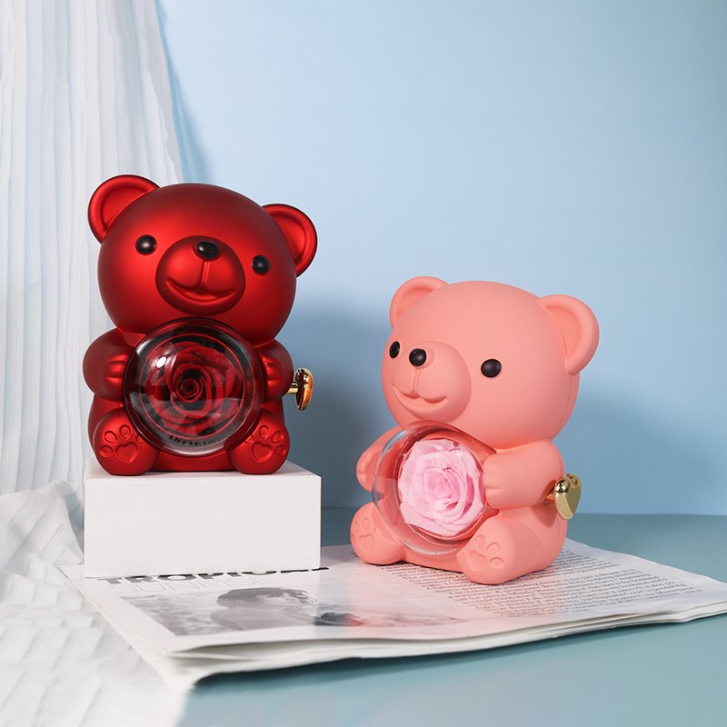 True Flower Eternal Flower Bear Toy Eternal Rose Valentine's Day Gift Children's Day Gift