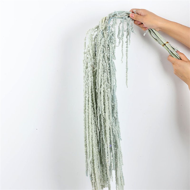 IFG Amazo White Boho Psychedelic Millet Preserved Artificial Hanging Rice Flowers for Wedding Home Party Dining Decor