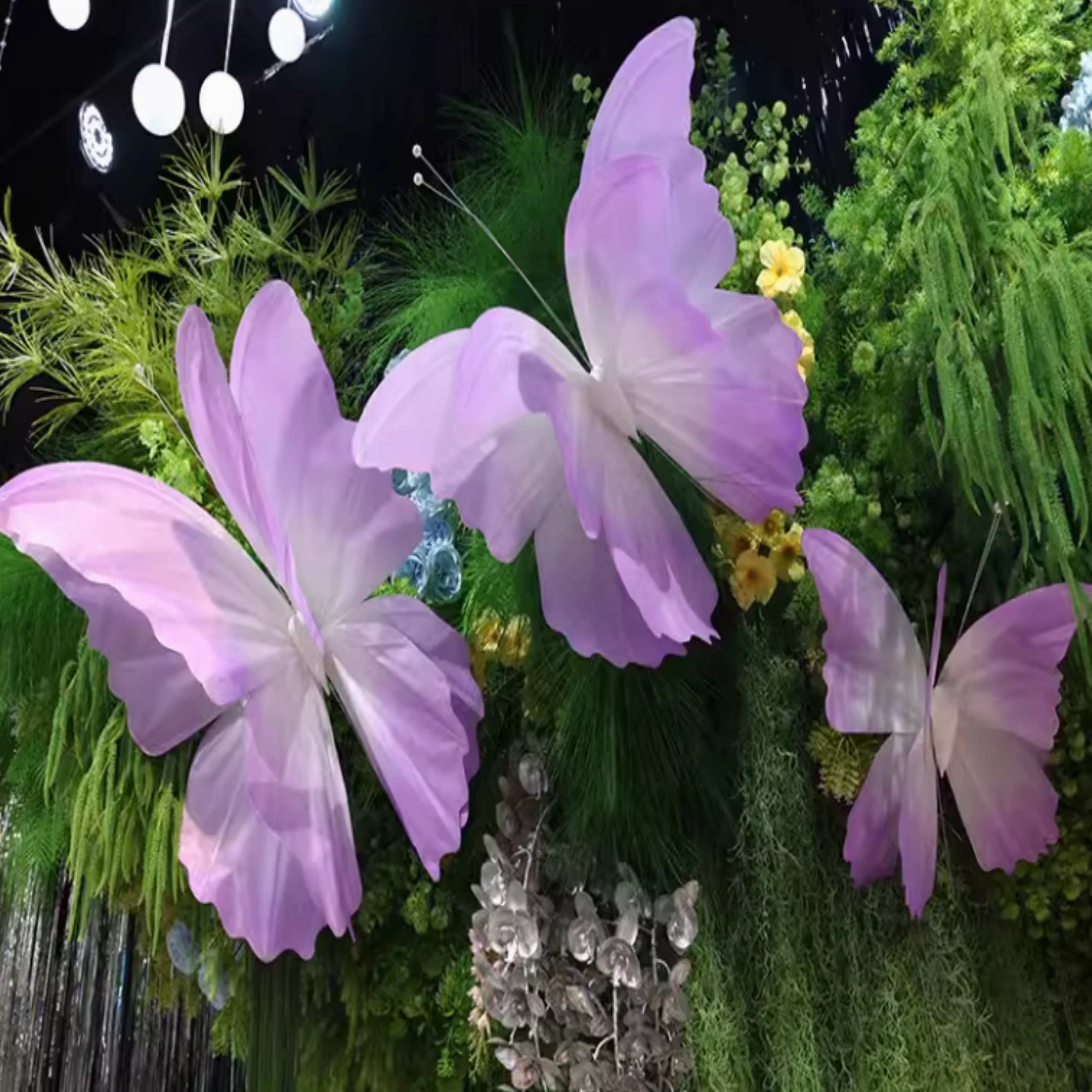 Hot Sale Luxury Party Decorative Butterfly Wings Background Wedding Hall Props Artificial Flowers