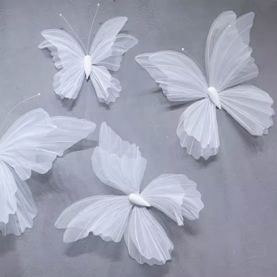 Hot Sale Luxury Party Decorative Butterfly Wings Background Wedding Hall Props Artificial Flowers
