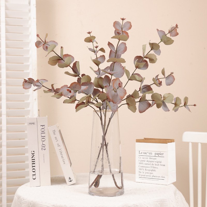 BL-1861 Simulation Eucalyptus Leaf Green Plant Money Leaf Decorative Flower Arrangement with Grass Amazon Single Eucalyptus Spot
