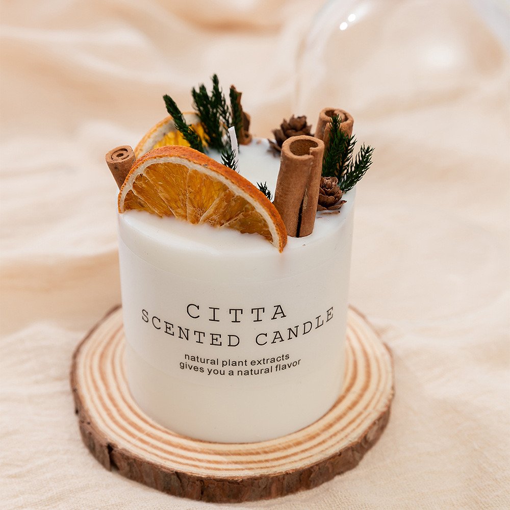 Dried Flower Home Decor Aromatherapy Gift Pillar Soy Wax Bulk Luxury Scented Candles