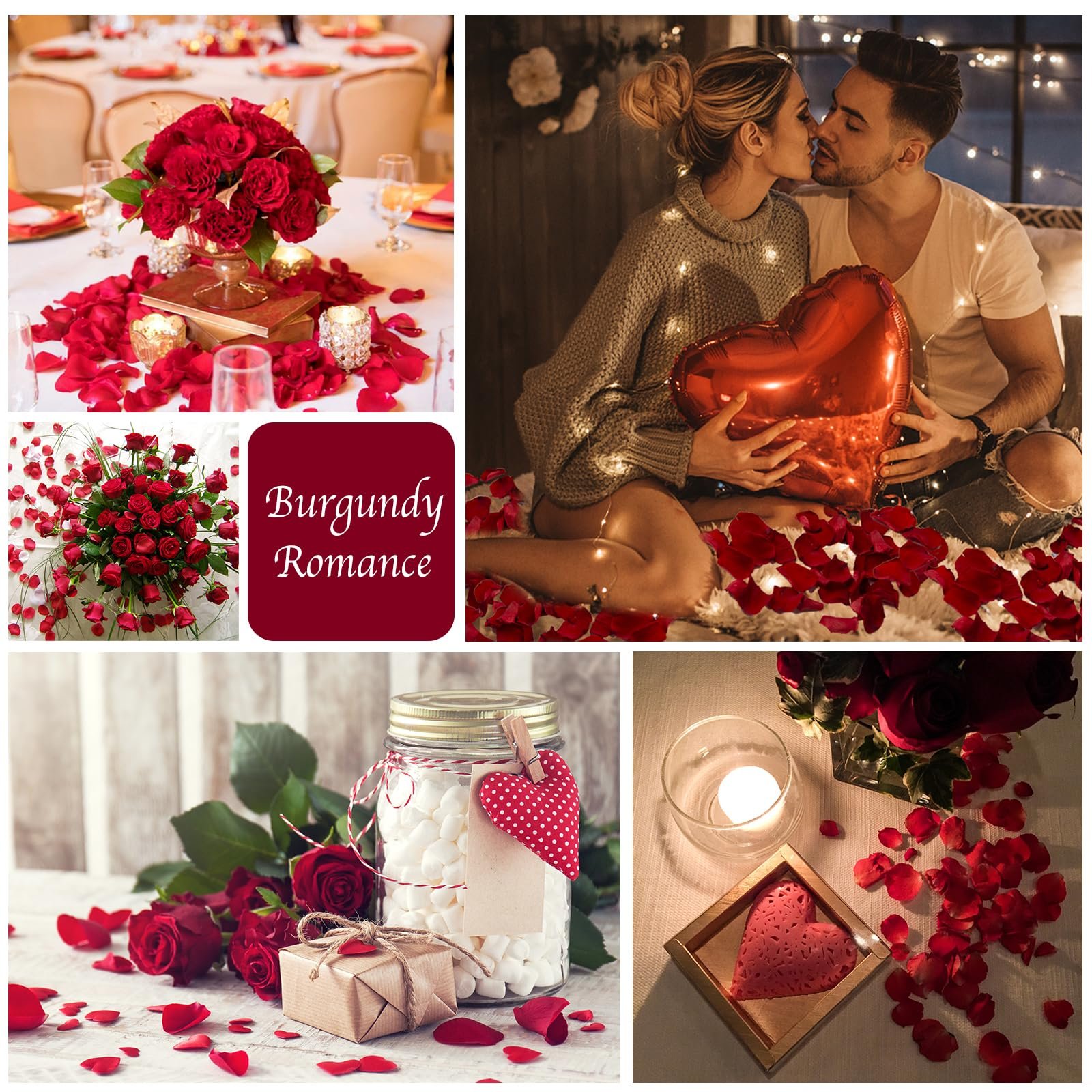 100% Real Red Rose Petals Preserved Red Petals Proposal Decoration Wedding Confetti Flower Girl Party Valentine's Day Gift