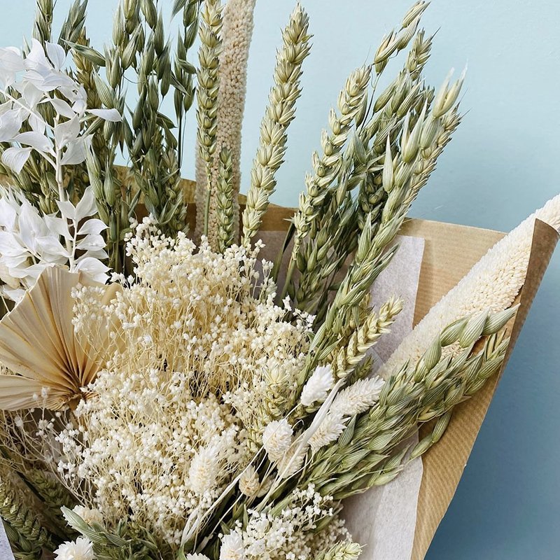 2024 hot selling dried flowers dried oats bunny tails grass green color natural bouquet for decoration DIY