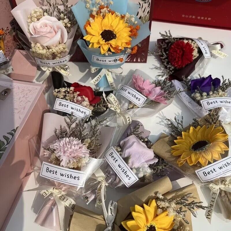 Mini dried flower bouquet for sale DIY Decor fascinating flower dried rose bunch