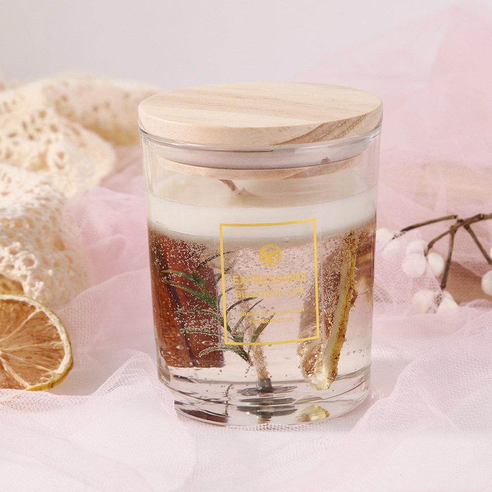 Dried Flower Aromatherapy Soybean Wax Crystal Cup Candle Home Fragrance Gift Box with Wedding Occasion Ornaments