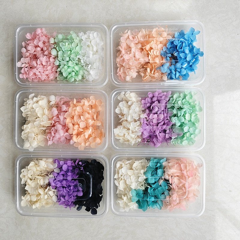 wholesale preserved hydrangea Flowers Aromatherapy Candle DIY Materials dried pressed flowers for resin art and nail decoration
