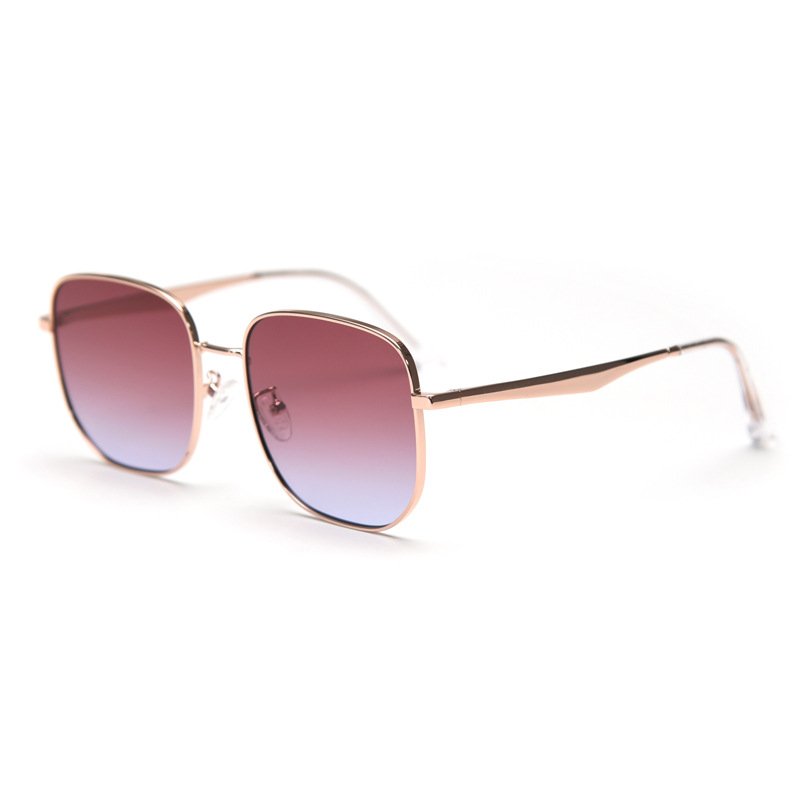 New Style Sunglasses 2025 Trendy Unisex Square Sunglasses Big Lens Uv400 Metal Frame Custom Logo Wholesale