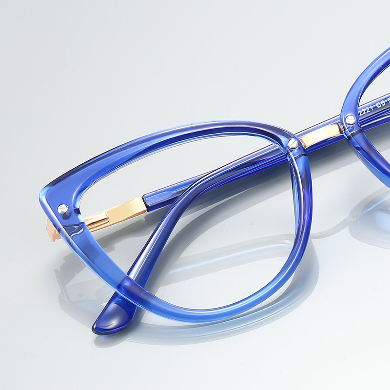 TR90 new anti-blue light glasses 2221 trend cross-border cat-eye flat glasses computer glasses