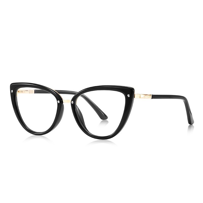 TR90 new anti-blue light glasses 2221 trend cross-border cat-eye flat glasses computer glasses
