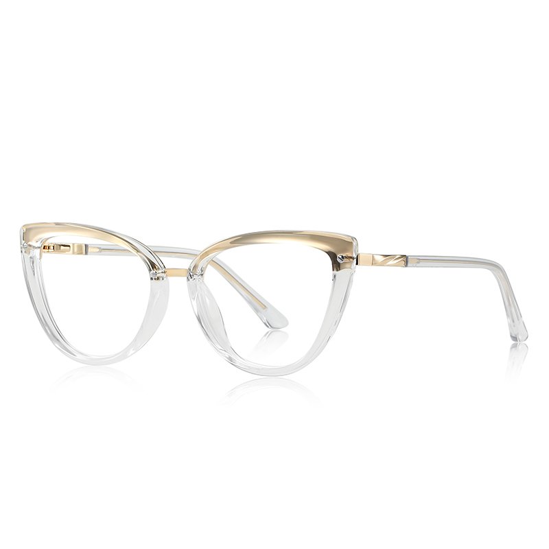 TR90 new anti-blue light glasses 2221 trend cross-border cat-eye flat glasses computer glasses