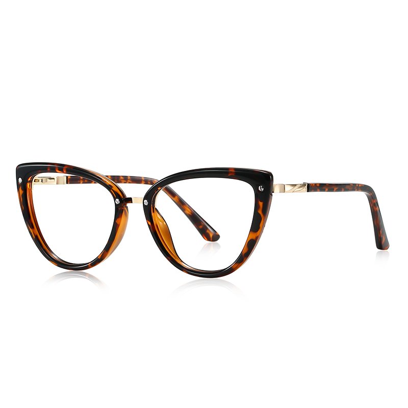 TR90 new anti-blue light glasses 2221 trend cross-border cat-eye flat glasses computer glasses