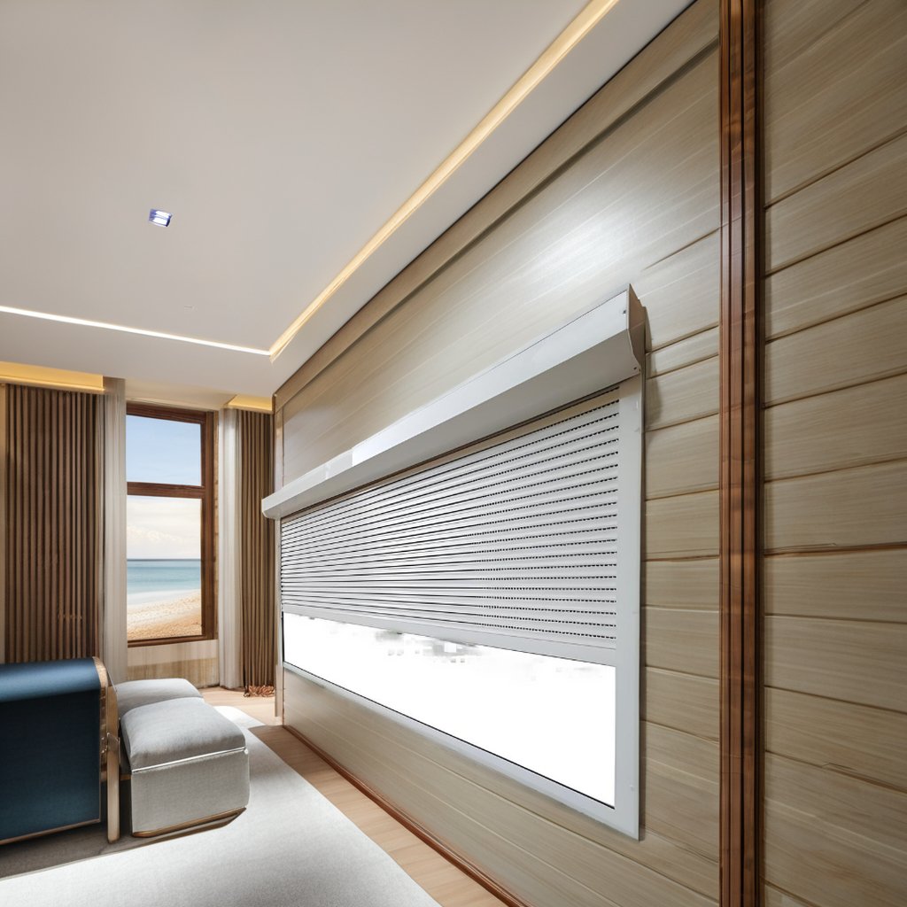 Stainless Steel Balcony Roll-Up Blind Window Residential Exterior Anti-Theft Windows Aluminum Alloy Frame