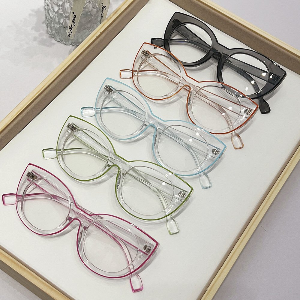 2024 Frame Latest Stylish Designer Optical Eyeglasses Cat Eye Glasses Frames Round Eyeglass