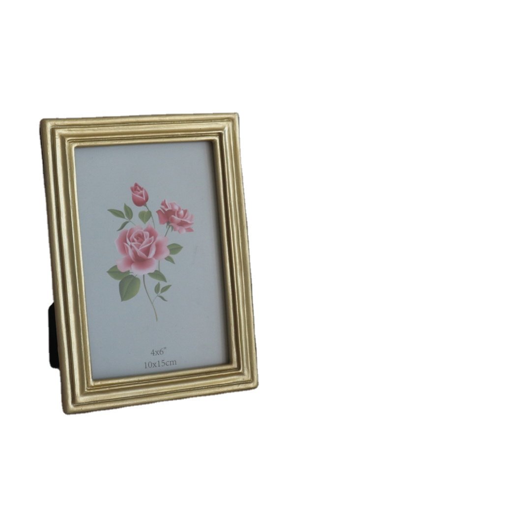 Hand-Crafted Resin Picture Frame Iron Material with Easel for Tabletop & Wall Gallery Photo Displays