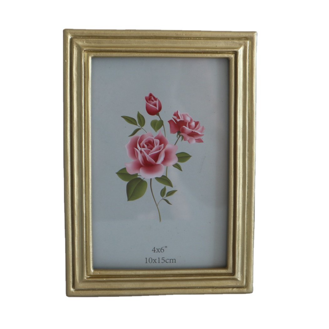 Hand-Crafted Resin Picture Frame Iron Material with Easel for Tabletop & Wall Gallery Photo Displays