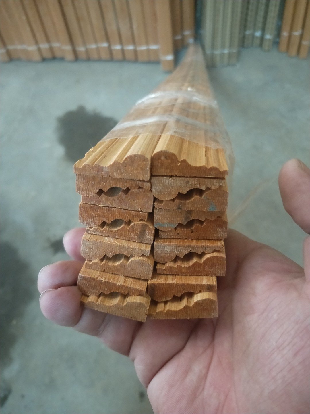 wooden frame moulding engineered 1/2 half moon wood moulding Embossed wood moulding