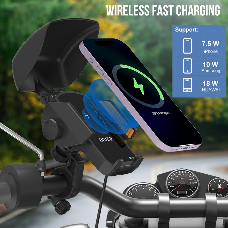 360 Degree Rotatable Bike Waterproof Mobile Holder With Charger Motorcycle Mobile Holder Waterproof Charger