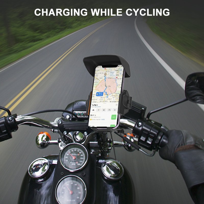 360 Degree Rotatable Bike Waterproof Mobile Holder With Charger Motorcycle Mobile Holder Waterproof Charger