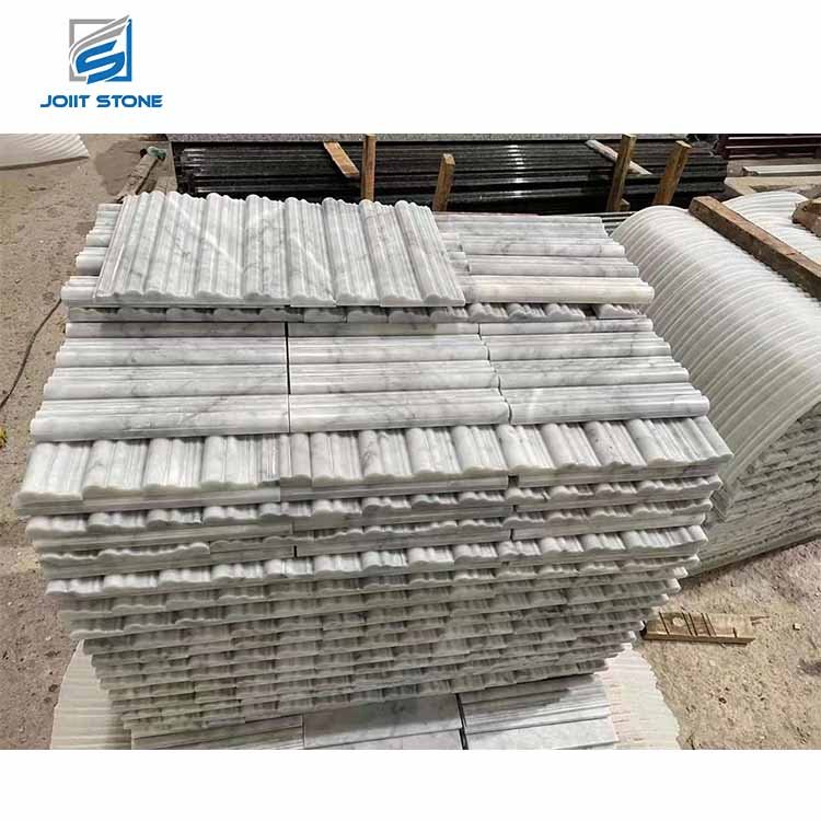 Natural White Marble Border Design Skirting Line Door Frame