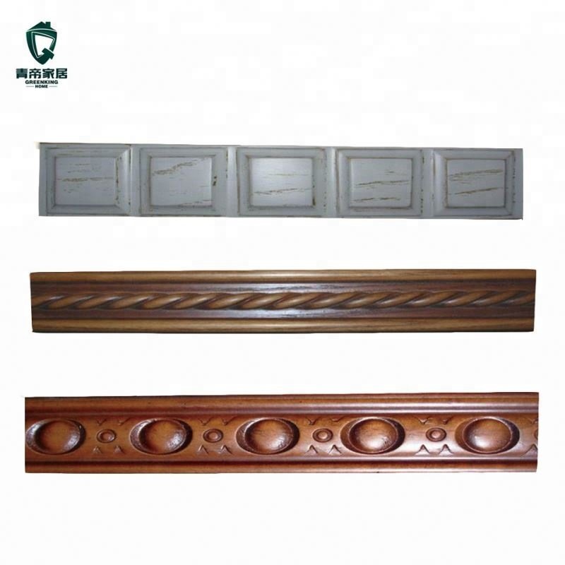 Home Decorative Teak Cabinet Frame Skirting Wood Moulding