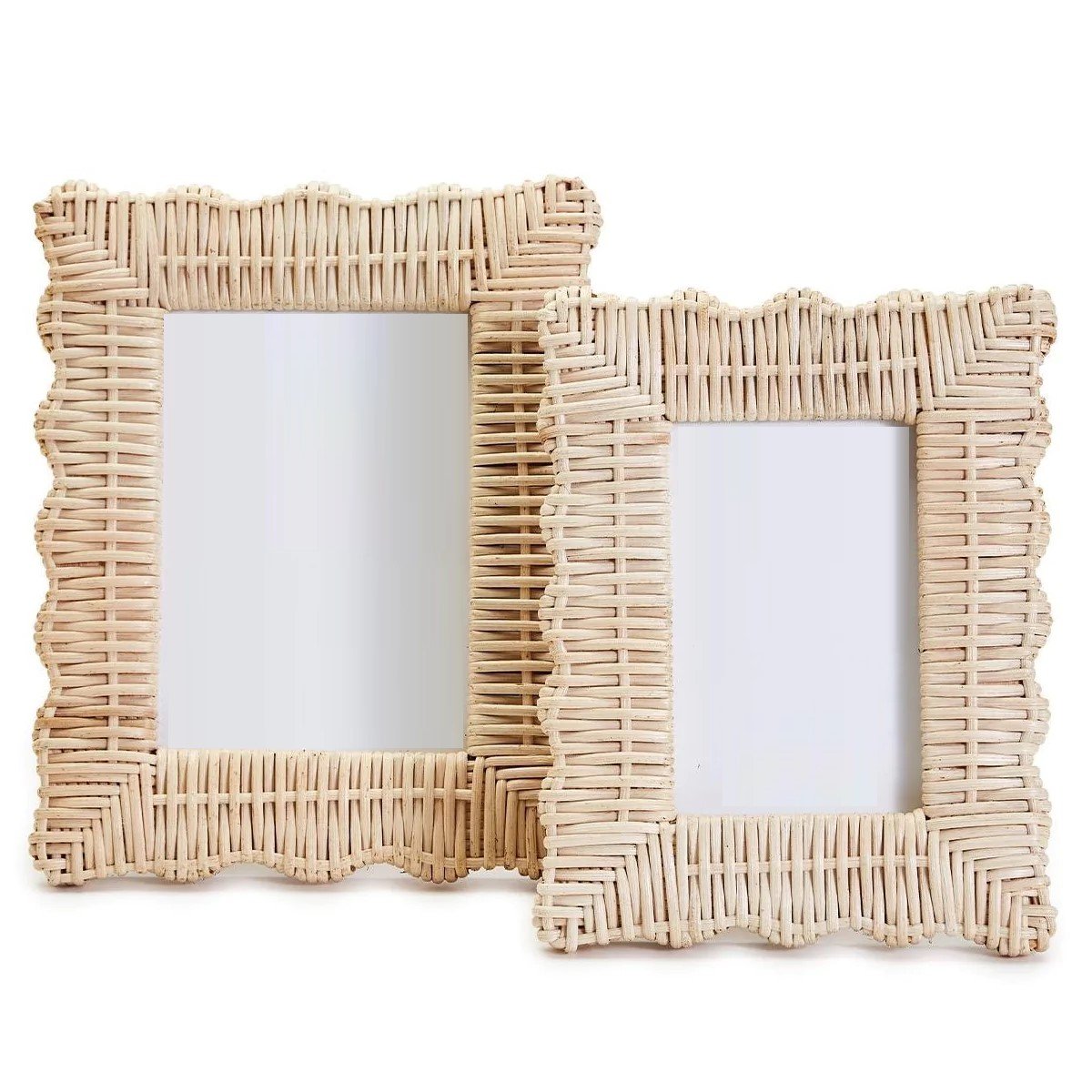 Handcrafted Factory Wholesale Rattan Picture Frame Boho Wicker Rattan Picture Frame Vietnam Supplier