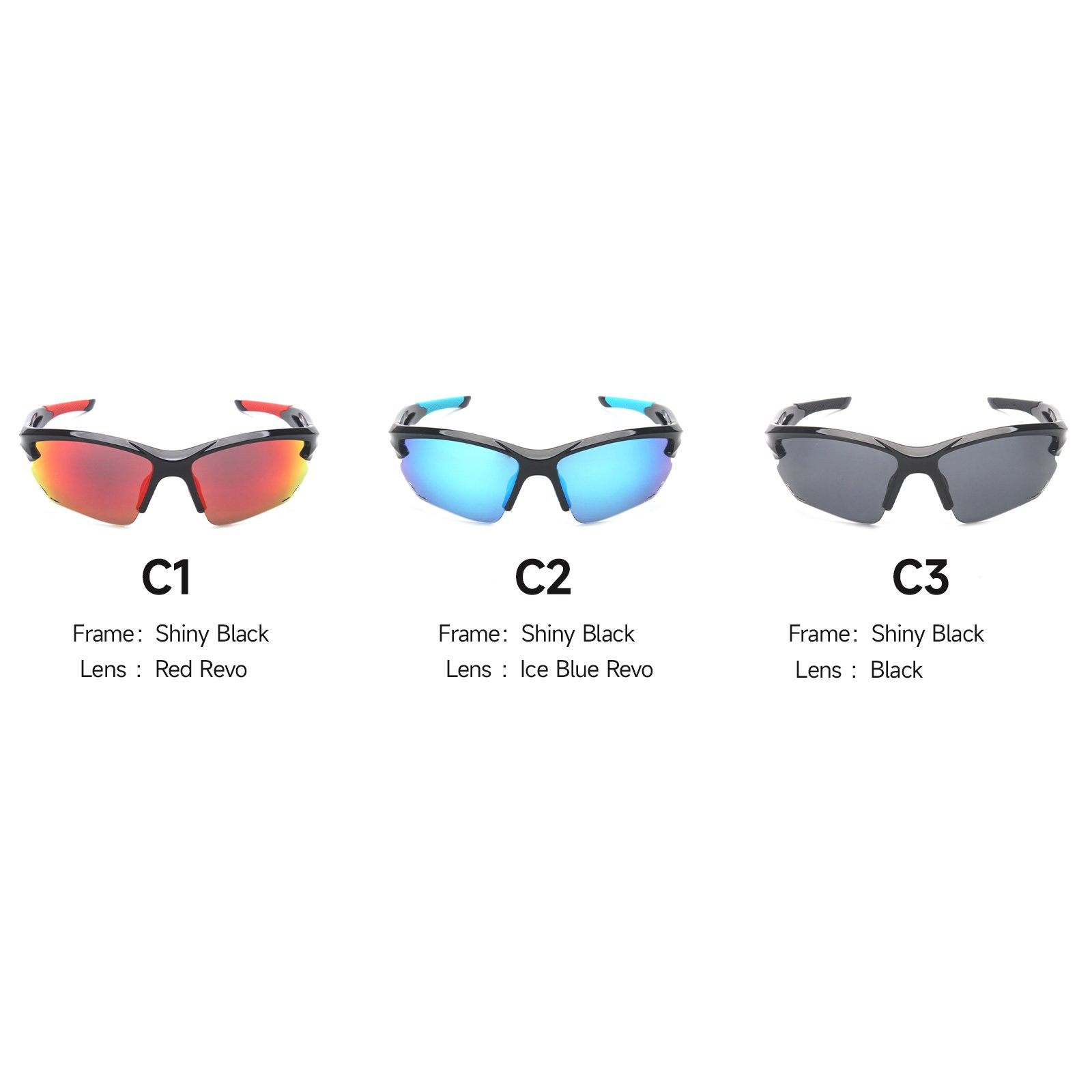 Custom Logo Road Bike Running Outdoor Sport Glasses TR90 Half Frame Polarized UV400 Fishing Cycling Sunglasses For Men