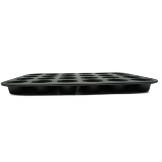 Heavy Gauge 24 Cup Mini Muffin Pan Carbon Steel Premium Non-stick coating Good Release Baking Pan mould, Great item for Party