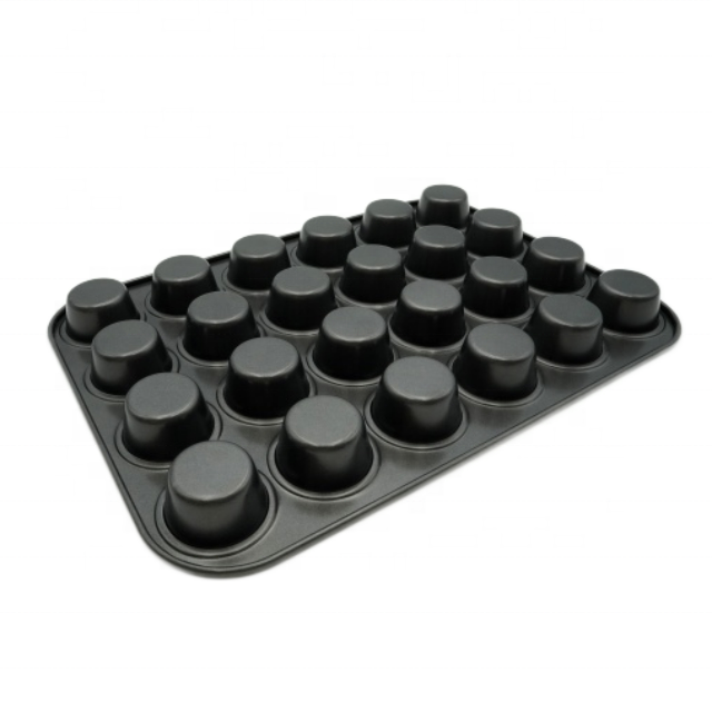 Heavy Gauge 24 Cup Mini Muffin Pan Carbon Steel Premium Non-stick coating Good Release Baking Pan mould, Great item for Party