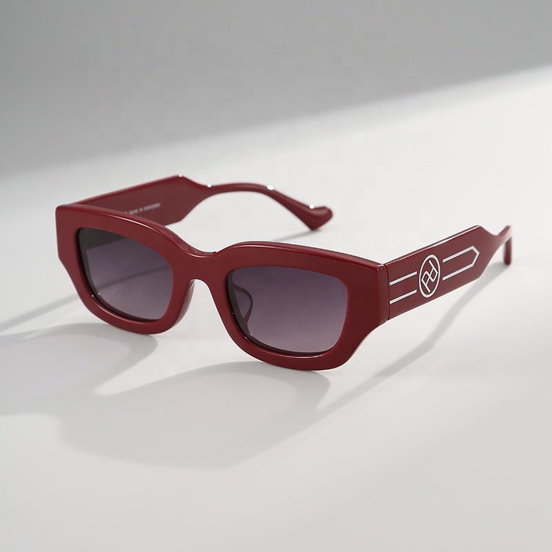 Premium high quality sun glasses vintage retro customized luxury eyewear acetate logo custom small square sunglasses